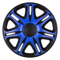4-Delige J-Tec Wieldoppenset Nascar 15-inch zwart/blauw