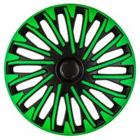 AutoStyle 4-Delige Wieldoppenset Soho 15-inch zwart/groen