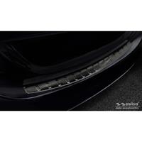 mercedes-benz Zwart RVS Achterbumperprotector passend voor Mercedes C-Klasse W205 Sedan 2014-2019 & 2019-Ribs'