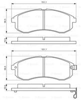 BOSCH Bremsbeläge 0 986 494 362 Bremsklötze,Scheibenbremsbelag MITSUBISHI,L 200 K7_T, K6_T