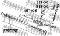 Reparatursatz, Lenkgetriebe Febest SET-002