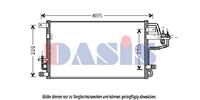 Condensor, airconditioning AKS Dasis, u.a. für KIA, Hyundai