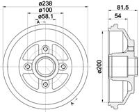 hellapagid Bremstrommel | HELLA PAGID (8DT 355 302-941)