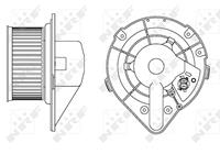 NRF Elektrische motor, Interieurventilatie , 2-polig, 12 V