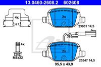 ATE Bremsbeläge 13.0460-2608.2 Bremsklötze,Scheibenbremsbelag FIAT,ABARTH,500 312,500 C 312,500 / 595 312_,500C / 595C 312_