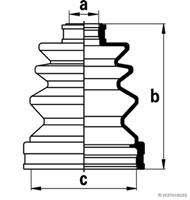 Faltenbalgsatz, Antriebswelle Vorderachse getriebeseitig Jakoparts J2887011