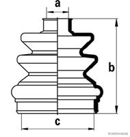 herth+bussjakoparts HERTH+BUSS JAKOPARTS Achsmanschette J2861026 Faltenbalg,Faltenbalgsatz NISSAN,MICRA II K11