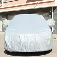 PVC anti-stof zonbestendige Hatchback autohoes met waarschuwingsstrips, geschikt voor auto's tot 4,5 m (177 inch) lang