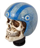 Simoni Racing Pookknop Skull + Blauwe Helm SRPK56B