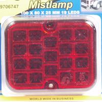 Huismerk Mistlamp 100 x 80 x 25 / 9 LEDS