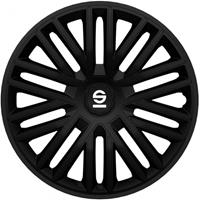 Sparco wieldoppen Bergamo 16 inch ABS zwart 4 stuks