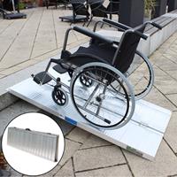 baumarktplus Rollstuhlrampe 152 cm klappbar leicht Alu Auffahrrampe Schwellenrampe - 