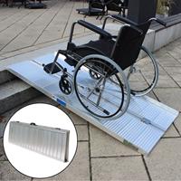 baumarktplus Rollstuhlrampe 184 cm klappbar leicht Alu Auffahrrampe Schwellenrampe - 