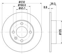 hella Bremsscheiben 8DD 355 106-681 Scheibenbremsen,Bremsscheibe VW,SEAT,LUPO 6X1, 6E1,POLO 6N2,POLO 6N1,POLO Variant 6KV5,POLO CLASSIC 6KV2,AROSA 6H