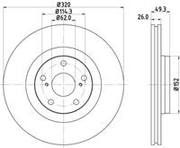 Hella Pagid GmbH Remschijf 54953 8DD355116131