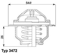 Thermostat, Kühlmittel Wahler 3472.87D