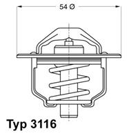 Thermostat, Kühlmittel Wahler 3116.82D