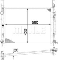 mahleoriginal Kühler, Motorkühlung Mahle Original CR 1156 000S