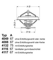 Thermostat, KÃ¼hlmittel WAHLER 4049.80D1