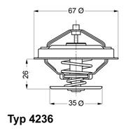 WAHLER Thermostat 4236.88D Kühlwasserthermostat,Kühlwasserregler BMW,3 E36,3 E30,3 Coupe E36,5 E34,3 Cabriolet E30,3 Cabriolet E36,3 Touring E36