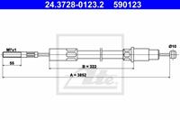 Seilzug, Kupplungsbetätigung ATE 24.3728-0123.2