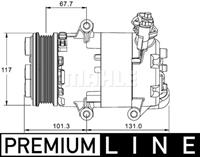 Mahle Compressor, airconditioning ACP1330000P