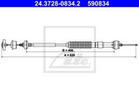 Seilzug, Kupplungsbetätigung ATE 24.3728-0834.2