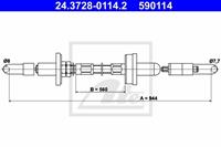 Seilzug, Kupplungsbetätigung ATE 24.3728-0114.2