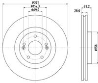 Hella Pagid GmbH Brake Disc 8dd 8DD355131351