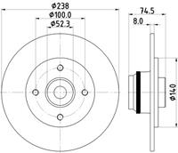 Hella Pagid GmbH Remschijf 8DD355123351