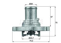 Mahle Thermostaat, koelvloeistof TI12287D