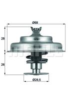 Thermostat, Kühlmittel Behr TX 75 80D