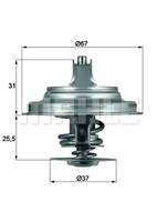 mahleoriginal MAHLE ORIGINAL Thermostat TX 25 80D Kühlwasserthermostat,Kühlwasserregler MERCEDES-BENZ,VW,SEAT,G-CLASS W460,V-CLASS 638/2,GOLF IV 1J1