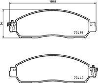 Hella Pagid GmbH Remblokkenset, Schijfrem 8db 8DB355039331