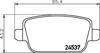 Bremsbelagsatz, Scheibenbremse Hinterachse Hella 8DB 355 025-351