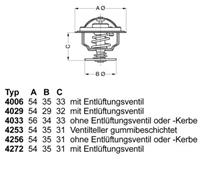 Thermostat, Kühlmittel Wahler 4256.80D