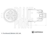 Blue Print Deksel, oliefilterbehuizing  Solution ADBP990022