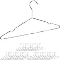 RELAXDAYS 30 x Drahtbügel, für Hemden & Jacken, dünn, platzsparend, Metall Bügel, 42 cm breit, schöne Kleiderbügel, silber