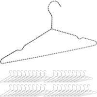 RELAXDAYS 40 x Drahtbügel, für Hemden & Jacken, dünn, platzsparend, Metall Bügel, 42 cm breit, schöne Kleiderbügel, silber