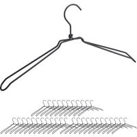 RELAXDAYS 36 x Kleiderbügel, für Hemden, Jacken & Blusen, Industrie Design, Metall, Drahtbügel, 45 cm breit, Bügel, schwarz