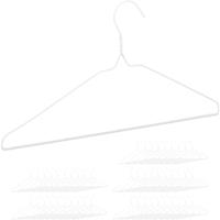 RELAXDAYS Drahtbügel, 50er Set, für leichte Kleidung, platzsparende Draht Kleiderbügel, Steg für Hosen und Röcke, weiß