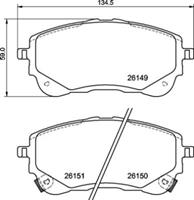 Remblokkenset, schijfrem BREMBO, u.a. für Toyota, Suzuki