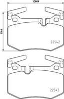 Bremsbelagsatz, Scheibenbremse Hinterachse Hella 8DB 355 025-611