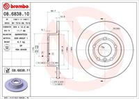 Brembo Bremsscheibe Hinterachse  08.6838.10