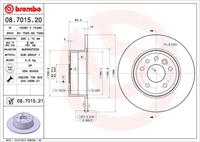 Brembo Bremsscheibe Hinterachse  08.7015.20