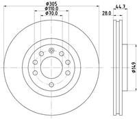 Hella Bremsscheibe Vorderachse  8DD 355 113-541