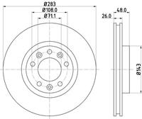 Hella Bremsscheibe Vorderachse  8DD 355 120-411