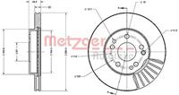 Metzger Bremsscheibe Vorderachse  6110223