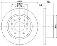 Hella Bremsscheibe Hinterachse  8DD 355 113-731