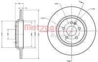 Metzger Bremsscheibe Hinterachse  6110411